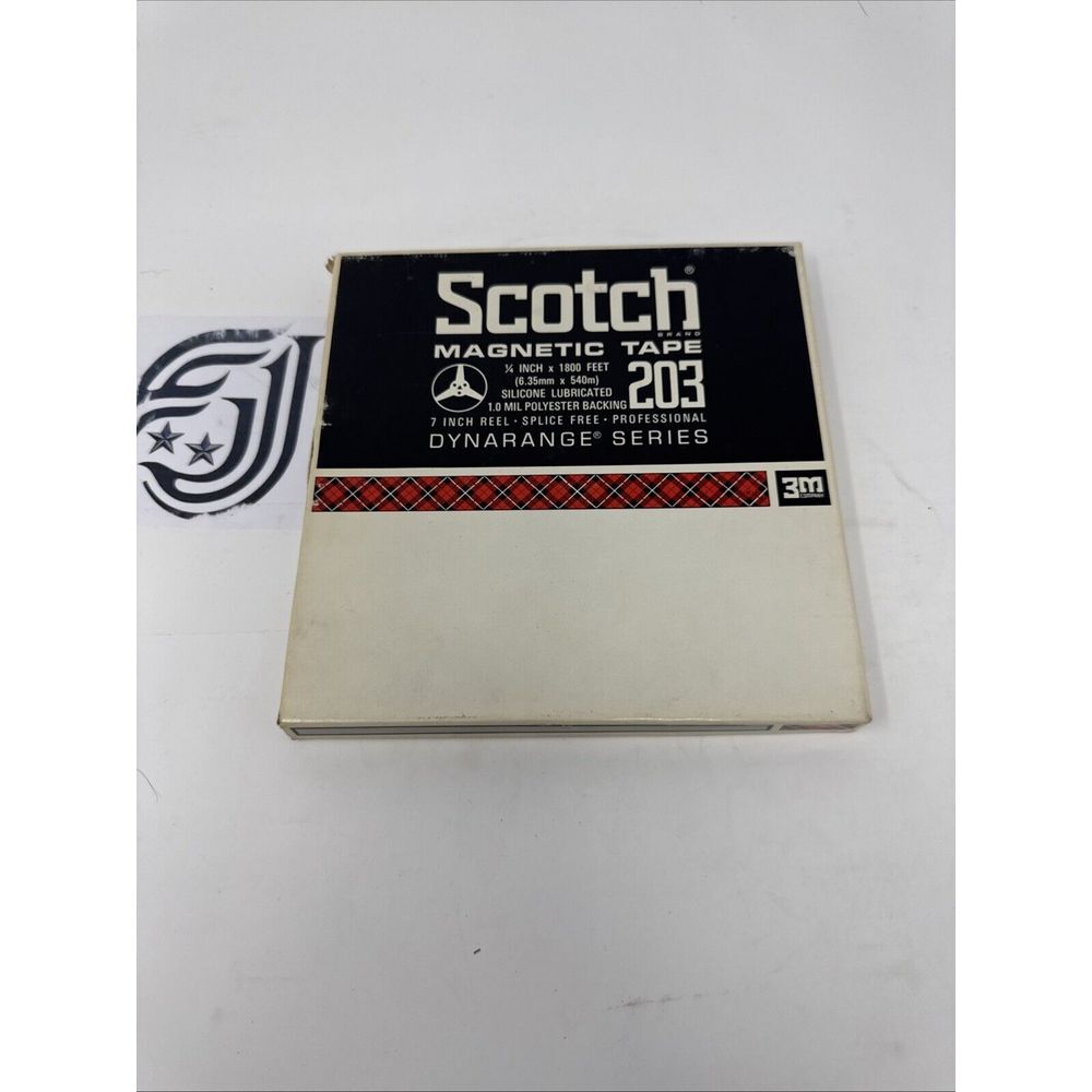SCOTCH Magnetic Tape #203, 1/4" 1800 feet 1.0 mil on 7-inch reel w/ original box